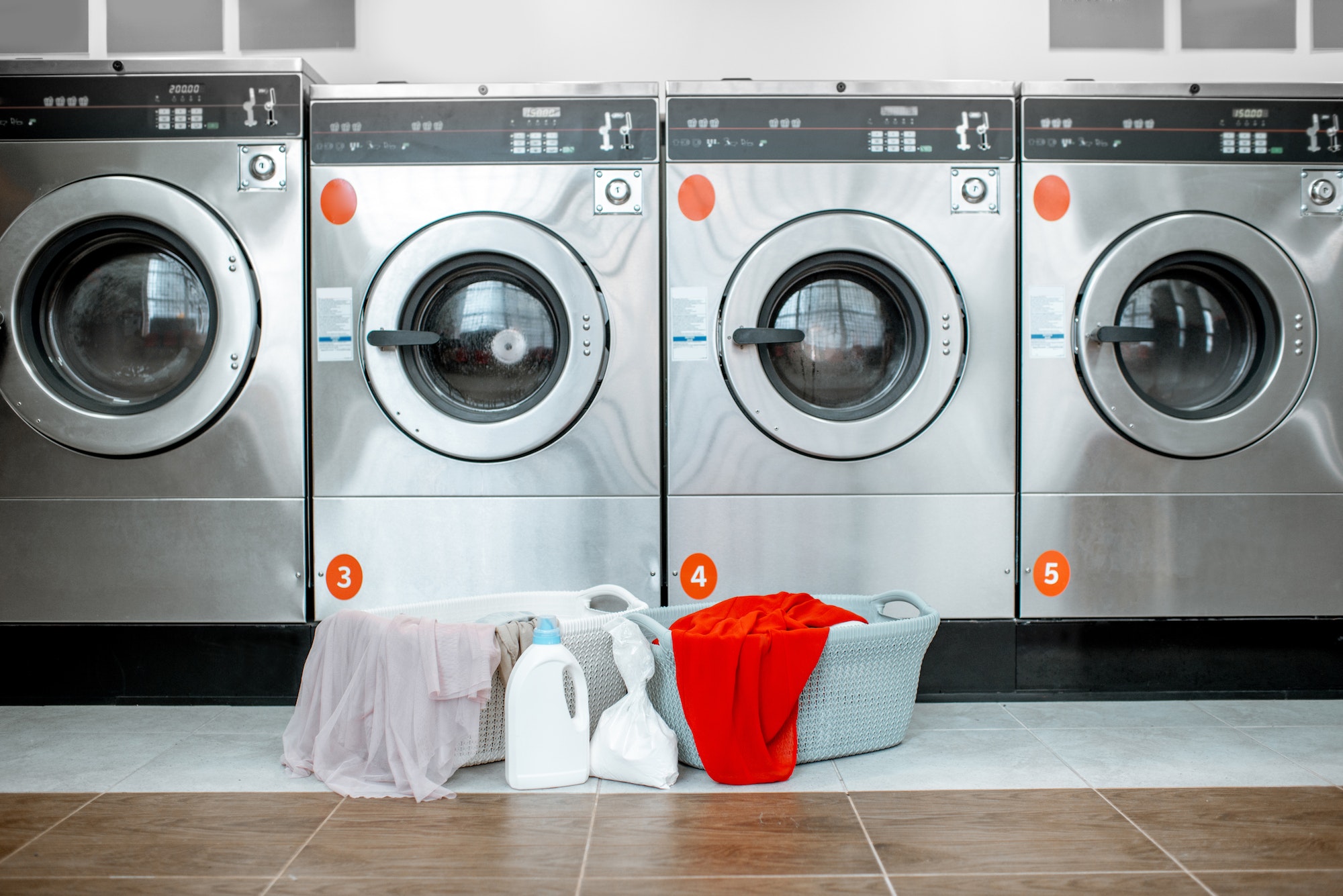 Washing machines in the laundry